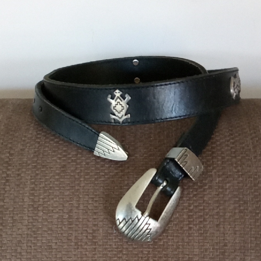 Wilson's American Brindle Southwest Style Black Leather Belt